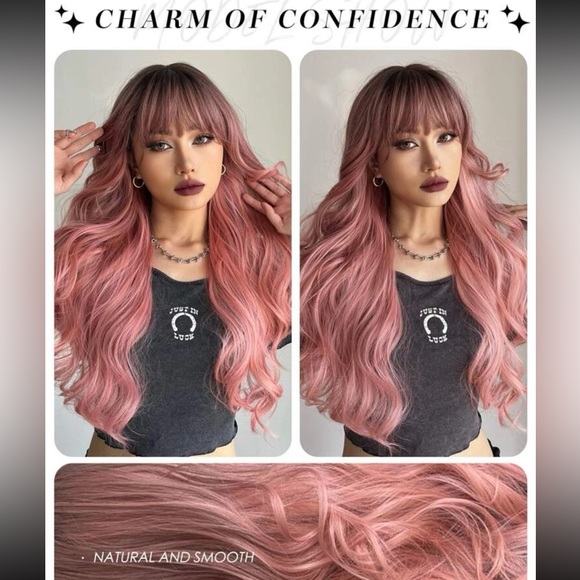 Long W/ Bangs Wavy Wig 💇‍♀️ - Picture 2 of 5